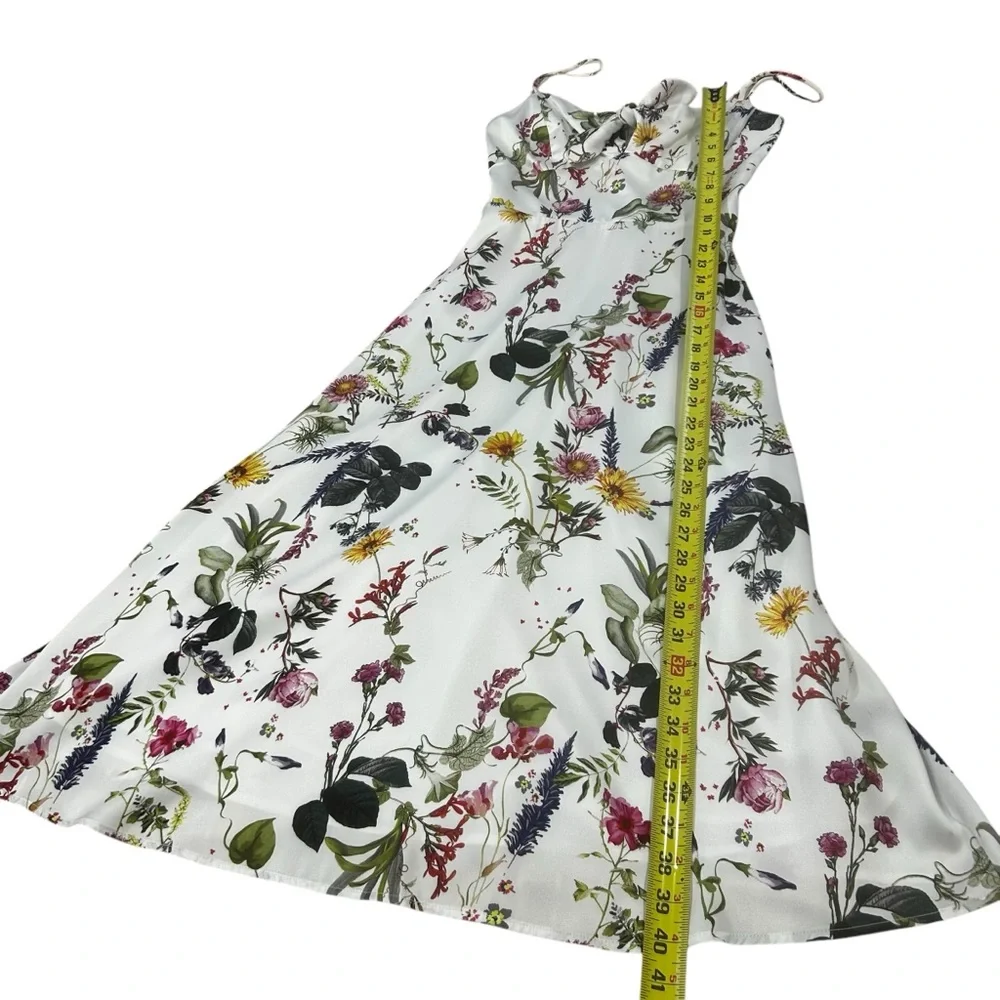 Bailey 44 Puff Pastry Smocked Satiny Floral midi Dress SIZE 4 coquette feminine - Picture 10 of 16